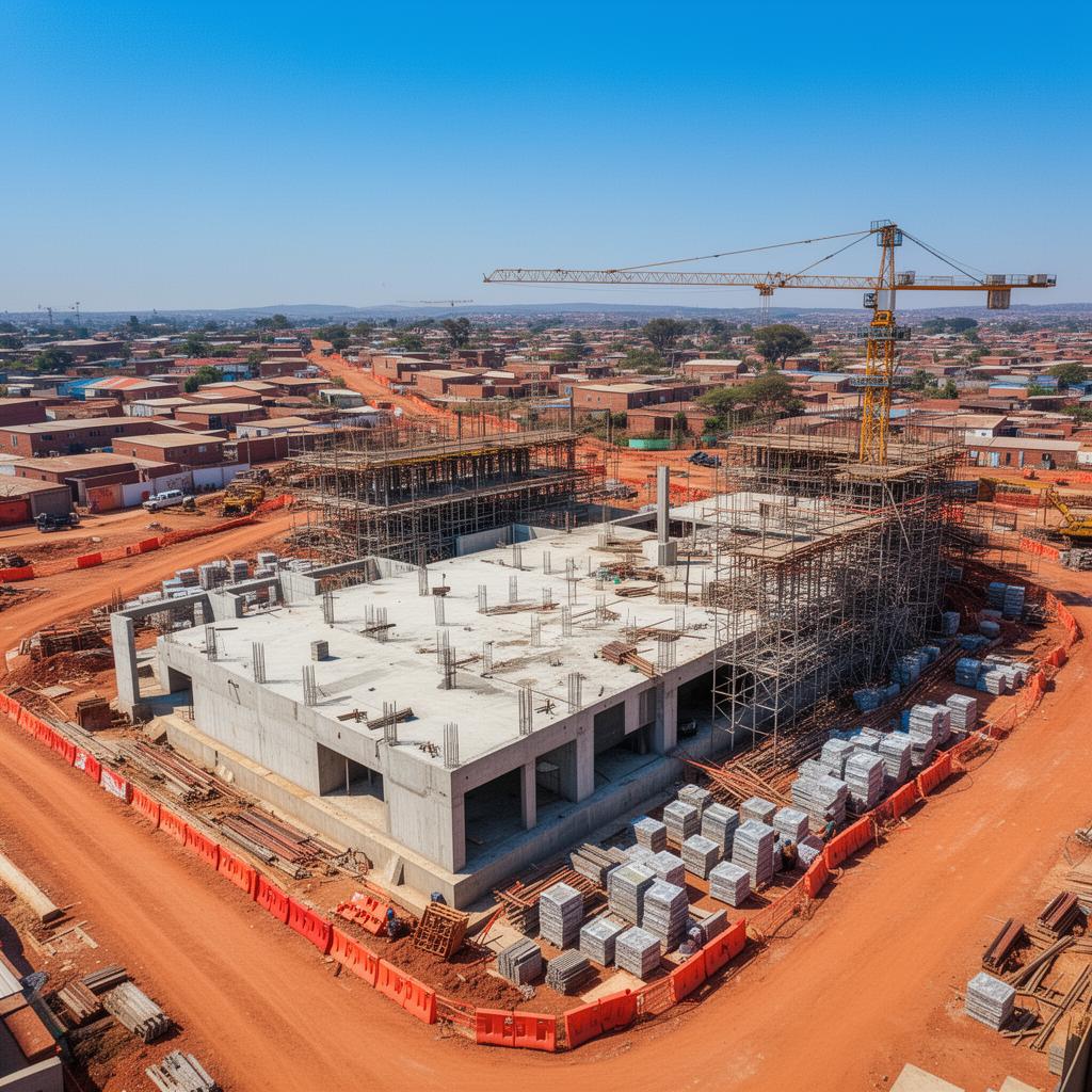 Large construction project site